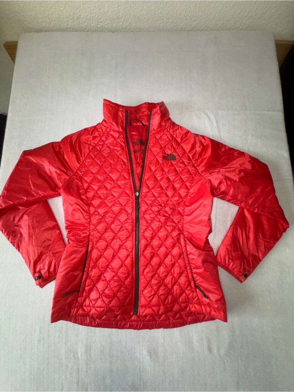 The North Face thermoball Red Quilted Puffer Jacket